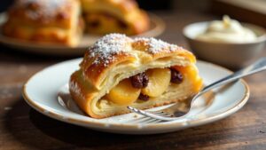 Apfel-Rosinen-Strudel