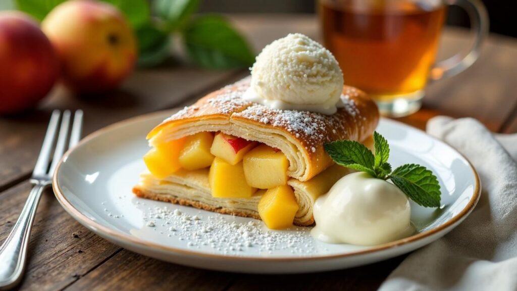 Apfelstrudel mit Pfirsichen [CreaTable] – Rezept für Anfänger und ...