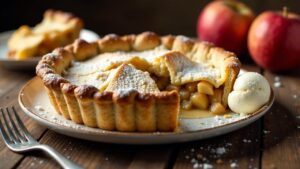 Apple Pie – Traditioneller Apfelkuchen mit Zimt und Zucker.