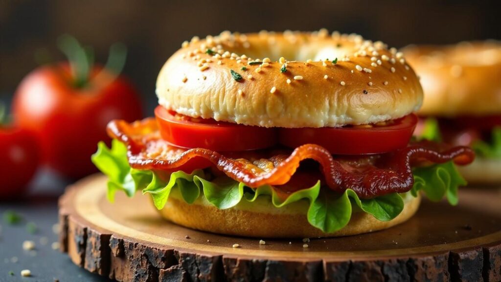 Bagel mit veganem Bacon und Tomaten [CreaTable] – Rezept für Anfänger ...