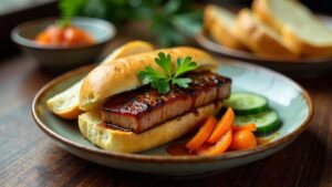 Banh Mi Thit Kho Tau (geschmortes Schweinefleisch im vietnamesischen Stil)