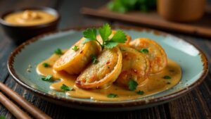 Batagor – Fried fish dumplings with peanut sauce