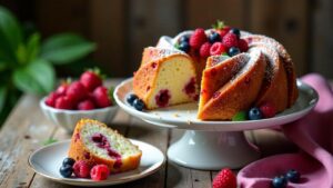 Beeren-Quark-Gugelhupf