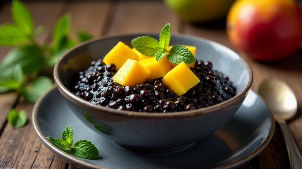 Black Rice Pudding mit Mango [CreaTable] – Rezept für Anfänger und ...