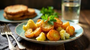 Bratkartoffeln mit Blumenkohl