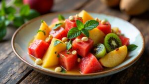 Byzantinischer Fruchtsalat mit Honig und Minze