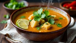 Chilcano de Pescado: Suppenbasis mit Fisch