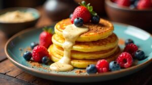 Chorreado con Natilla (Corn Pancake with Cream)