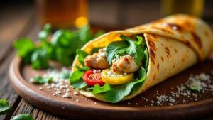 Döner mit Rucola und Parmesan