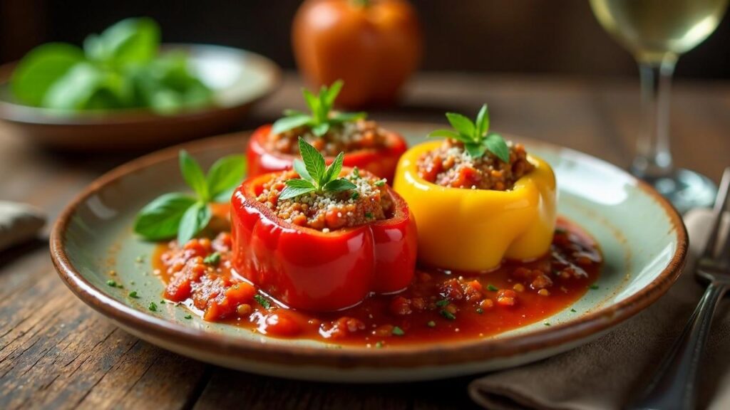 Tomatensauce Gefllte Paprika