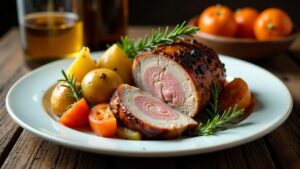 Friptura de porc la tavă - Schweinebraten aus dem Ofen