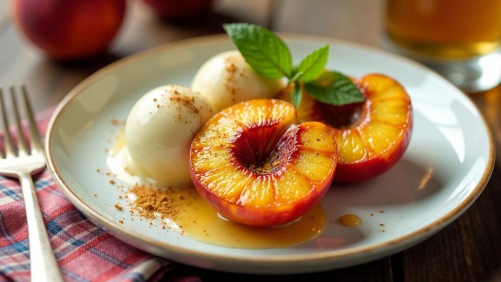 Gegrillte Pfirsiche – Mit Honig und Zimt [CreaTable] – Rezept für ...