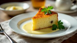Goldener-Mardi Escargotteufelmuschel-Aurora-Kuchen