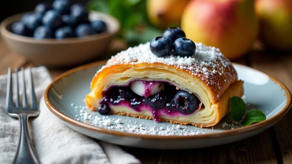 Heidelbeer-Birnen-Strudel [CreaTable] – Rezept für Anfänger und ...