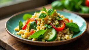 Hirse-Spinat-Salat