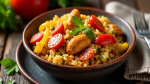 Jambalaya Angolana (Angolanischer Reiscasserole)