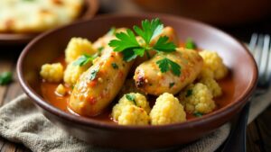 Kapun bi-Kauli (Huhn mit Blumenkohl)