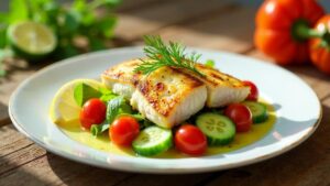 Kornfeldsalat mit Fisch