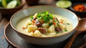 Lu Pulu (Taro mit Kokos und Corned Beef)