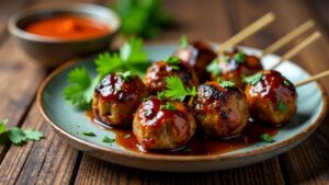 Luk Chin Ping – Gegrillte Fleischbällchen