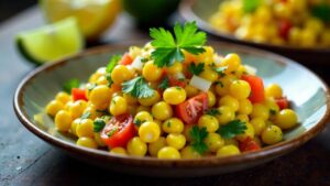 Methi Corn Chaat – Bockshornklee und Mais mit Zitronensaft und Masala
