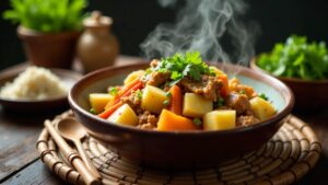 Mongolisches Khorkhog (mit Seitan)