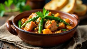 Okra-Eintopf mit Schweinefleisch