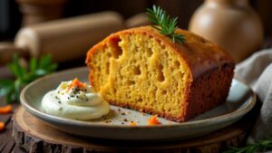 Pain d'épices mit Meerrettich und Karotten