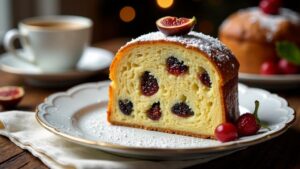 Panettone mit getrockneten Feigen