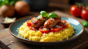 Polenta alla Sarda - Sardische Polenta mit Würsten
