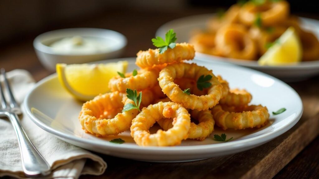 Rhode Island Calamari – Frittierte Tintenfischringe. [CreaTable ...