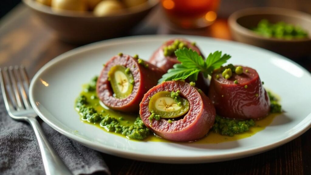 Rinderrouladen mit Walnuss-Petersilien-Pesto [CreaTable] – Rezept für ...