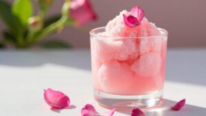 Rosenwasser-Granita