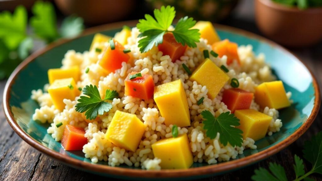 Samoanischer Reissalat - Samoan Rice Salad [CreaTable] – Rezept für ...