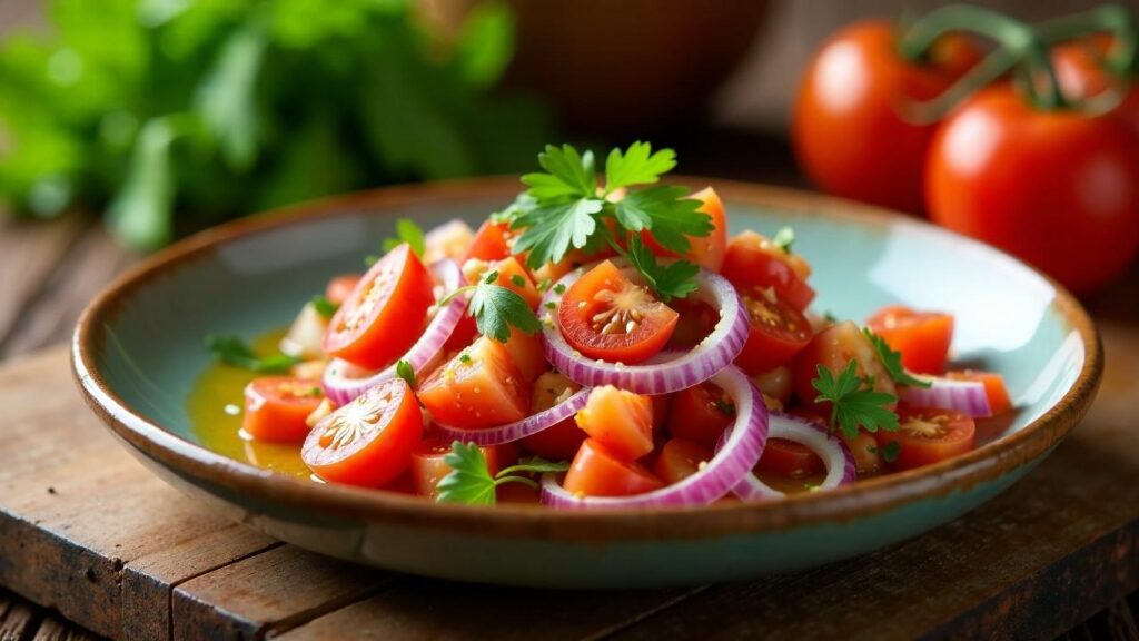 Sisi Torkay: Chili-Zwiebel-Tomatensalat [CreaTable] – Rezept für ...