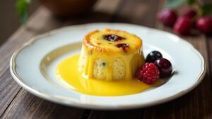 Spotted Dick with Welsh Custard - Traditionelles Dessert mit Walisischer Vanillesoße