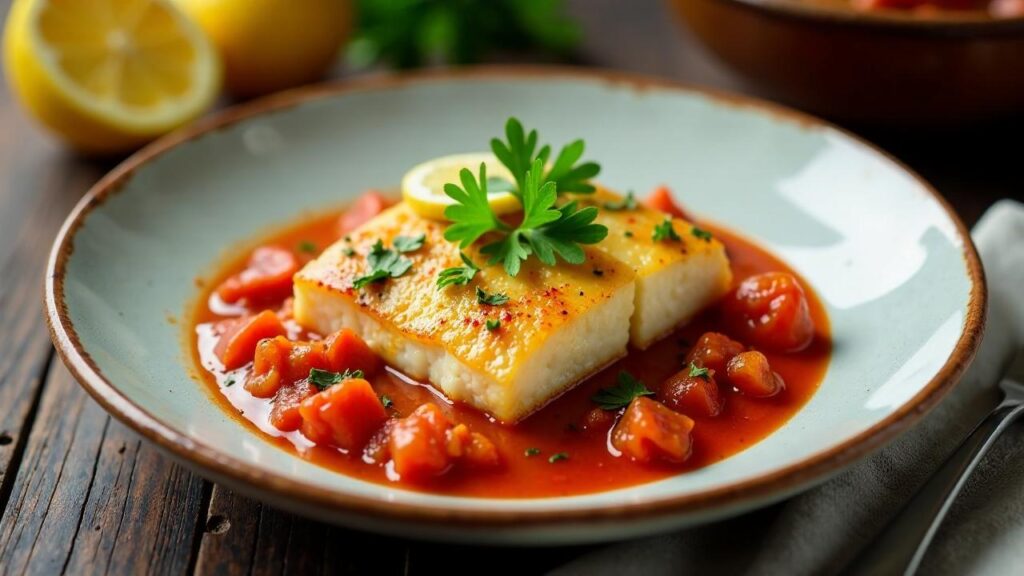 Tomatada com Peixe (Kabeljau mit Tomatensauce) [CreaTable]  Rezept fr  Anfnger und Chefkoch - CreaTable