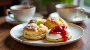 Welsh Cream Tea - Walisischer Nachmittagstee mit Scones