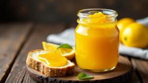 Zitronen- und Orangenkonfitüre