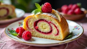 weiße Schokolade-Himbeer-Babka